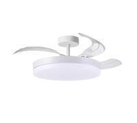 BEL AIR HOME - Ventilador de Techo ARES, Motor DC, LED 36W y Control Remoto, 3 Aspas Plegables, Dormitorios y comedores