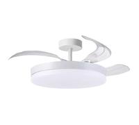 BEL AIR HOME - Ventilador de Techo ARES, Motor DC, LED 36W y Control Remoto, 3 Aspas Plegables, Dormitorios y comedores