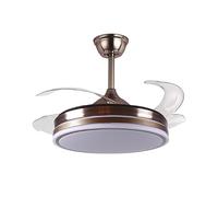 BEL AIR HOME Ventilador de Techo ASGARD Cuero | Motor DC Silencioso, Luz LED 36W 3 Temperaturas de Color, Aspas Retráctiles, Mando a Distancia, Modo Invierno, Diseño Moderno
