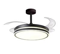 BEL AIR HOME Ventilador de Techo ASGARD Negro | Motor DC Silencioso, Luz LED 36W 3 Temperaturas de Color, Aspas Retráctiles, Mando a Distancia, Modo Invierno, Diseño Moderno