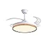 BEL AIR HOME - Ventilador de Techo Cosmos - Motor DC Silencioso - Luz LED 36W con Memoria (3000K, 4000K, 6500K) - Mando a Distancia - Aspas Retráctiles, Blanco Madera, Metal