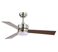 BEL AIR HOME - Ventilador de Techo Kilim con Luz LED 20W - Motor DC Silencioso - 6 Velocidades - 3 Temperaturas de Luz - Mando a Distancia - Ideal para Salones y Dormitorios, Cerezo/Nogal, Metal