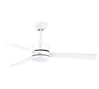 BEL AIR HOME - Ventilador de Techo Kilim - Motor DC Silencioso - Luz LED 20W 3 Temperaturas - 6 Velocidades - Mando a Distancia - Opción Reverse - Ideal Salón y Dormitorio, Blanco, Metal
