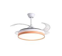 BEL AIR HOME - Ventilador de techo LED de 36 W con mando a distancia, motor DC silencioso - Aspas desplegables metacrilato - 3 temperaturas de luz, modo invierno, mini blanco, metal y policarbonato