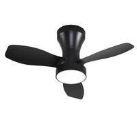 BEL AIR HOME - Ventilador de Techo TAURUS con Motor DC y Luz LED 24W, 6 Velocidades de Aire y 3 Temperaturas de Luz, Mando a Distancia Incluido, (NEGRO CEREZO)