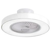 BEL AIR HOME - Ventilador Plafón CATHAY Motor DC Con Luz LED 72W Mando a Distancia, Rejilla Giratoria Eficiente Ventilación de 4 Velocidades para Verano y Plafón LED para Invierno (BLANCO)