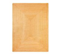 Bel Alfombra rectangular de yute para salón, moderna, hecha a mano, 100% fibra natural, estilo bohemio, para dormitorio, cocina, exterior, pasillo, color beige