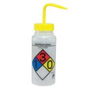 bel-art productos f11716 - 0008 polietileno right-to-know 4-Color safety-labeled Wash Botella, isopropanol, 500 ml de capacidad, translúcido (Pack de 4)