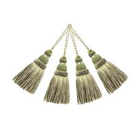 BEL AVENIR - 4 unidades elegantes borlas de poliéster de colores para llaveros, correas, accesorios para manualidades