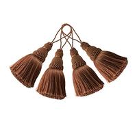 BEL AVENIR - 4 unidades elegantes borlas de poliéster de colores para llaveros, correas, accesorios para manualidades