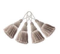 BEL AVENIR - 4 unidades elegantes borlas de poliéster de colores para llaveros, correas, accesorios para manualidades