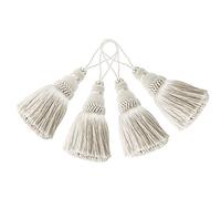 BEL AVENIR - 4 unidades elegantes borlas de poliéster de colores para llaveros, correas, accesorios para manualidades