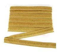 BEL AVENIR Accesorio de costura con flecos de encaje, 13.7 yardas x 1 pulgada, para ropa, decoración del hogar, bricolaje (dorado)