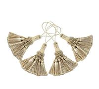 BEL Avenir Paquete De 4 Borlas De Poliéster Elegantes Hechas A Mano Borlas Coloridas para Correas De Llavero Accesorios Decorativos DIY(Beige)