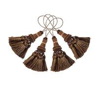 BEL Avenir Paquete De 4 Borlas De Poliéster Elegantes Hechas A Mano Borlas Coloridas para Correas De Llavero Accesorios Decorativos DIY(Café Oscuro)