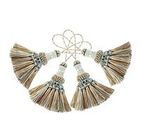 BEL Avenir Paquete De 4 Borlas De Poliéster Elegantes Hechas A Mano Borlas Coloridas para Correas De Llavero Accesorios Decorativos DIY(Azul)
