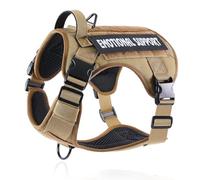 Belababy Arnés táctico antitirones para perros pequeños, medianos y grandes, chaleco de servicio con clip frontal ajustable con asa, arnés transpirable de asistencia militar para entrenamiento de