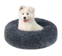 Belababy Cama en forma de dona para perros y gatos con funda extraíble, lavable, antiansiedad, para perros pequeños y medianos, cama calmante para cachorros y mascotas y abrazador de felpa esponjosa