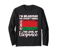 Belarus Flag Proud Elegant Belarusian Boyfriend Girlfriend Manga Larga