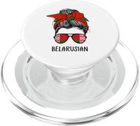 Belarusian Girl Belarusian Heritage Belarus Flag PopSockets PopGrip para MagSafe