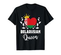 Belarusian Queen Belarus Flag Proud Belarusian Woman Camiseta