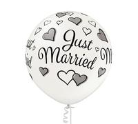 Belbal Globo B250 Just Married, diámetro 60 cm, perla #070 metálico