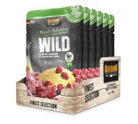 Belcando Bolsas [6x300g Venado con mijo y arándanos] | Comida húmeda para Perros | Alimento Completo en prácticas raciones Individuales