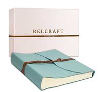 Belcraft Capri Álbum de Fotos de Piel Italiana, Hecho a Mano, Incluye Caja, A4 (23x30 cm) Azul