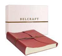 Belcraft Capri Álbum de Fotos de Piel Italiana, Hecho a Mano, Incluye Caja, A4 (23x30 cm) Coral