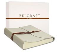 Belcraft Capri Álbum de Fotos de Piel Italiana, Hecho a Mano, Incluye Caja, A4 (23x30 cm) Marfil