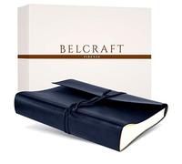 Belcraft Tivoli Álbum de Fotos de Piel Italiana Reciclada, Hecho a Mano, Incluye Caja, A4 (23x30 cm) Océano