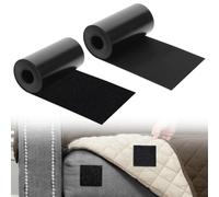 Belcro Adhesivo a Mantener Los Cojines en Sitio,11cm × 2M Cinta Adhesivo Belcro Ancho Negro Doble Cara DIY,Negro Cinta Gancho y Bucle Adhesiva Ancha para Cojines,Colchones y Alfombras de Sofá