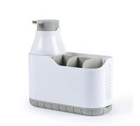 Beldray Antibac Juego de Dispensador y Caddy - Dispensador de Jabón con Bomba de Espuma Ajustable, Protección Antibacteriana para Higiene en Cocina y Baño, Diseño Práctico y Fácil de Usar