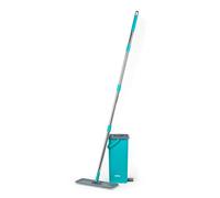 Beldray AntiBac Mopa de Cabeza Plana y Cubo - 5 litros, Función de Escurrido Integrada, Reposapiés Integrado, Cabezal Giratorio 180°, Incluye 2 Almohadillas de Mopa Extra, Cabezal Delgado