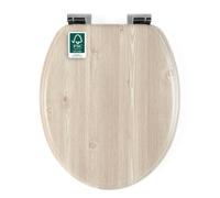 Beldray asiento de inodoro roble, cierre suave, blanco, FSC®-Certified