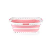 Beldray Cesta de lavandería plegable, 37 litros, forma curvada para mayor comodidad, ligera, asas ergonómicas antideslizantes de 2 vías, lavado en seco y húmedo, ahorro de espacio, cesta plegable para