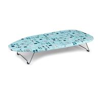Beldray LA023735SEW Tabla De Planchar De Sobremesa, Fácil De Guardar, Con Impresión De Coser, Ideal Para Viajes Y Espacios Pequeños, Portátil Y Ligero, Tabla Con Patas Plegables, Turquesa