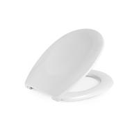 Beldray LA030252 Asiento y tapa Duroplastic de cierre suave, Instalación rápida y sencilla, Bisagras de aleación de zinc, apto para la mayoría de los inodoros estándar, blanco, 38,5 x 5,2 x 46,1 cm