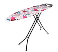 Beldray LA031282POM2EU7 Tabla de planchar plegable, soporte de hierro ajustable, 7 opciones de altura, base gruesa para prensa suave, cubierta reflectante de calor, ranuras de suspensión, 122 x 38 cm