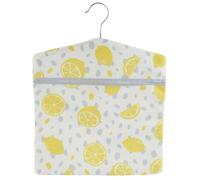 Beldray LA032005LEMFEU7D - Bolsa para Pinzas con Estampado de limón, para Colgar en línea, organización de Clavijas, Gancho fácil de Colgar para Almacenamiento, Capacidad para hasta 100 Bolsas de