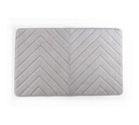 Beldray LA032647LGRYUFFEU7 - Alfombra de baño de espuma viscoelástica extra suave, lavable a máquina, parte trasera antideslizante para mayor seguridad, tratada con tratamiento antimicrobiano, 50 x 80