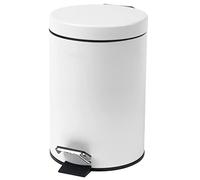 Beldray LA038098WHTEU7 Cubo De Basura Redonda Con Tapa De Cierre Suave, Capacidad De 3 Litros, Fácil De Vaciar, Pedal Inteligente, Eliminar Basura, Contenedor De Residuos, Hecho De Acero Inoxidable