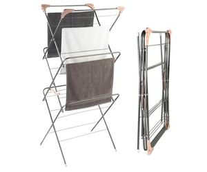 Beldray LA072498GRYEU Tendedero para Ropa, 15 Metros de Espacio de Secado, Práctico Y Resistente, Espacios Pequeños, 64 x 45 x 138 cm, Ganchos Plegables, Gris Grafito