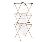 Beldray LA089397GRYU7 Tendedero Vertical De 3 Niveles De Edición Cobre, Elegante, 15 Metros de Tender, Plegable y Compacto, Carga Máx. 7kg, Cuelga Hasta 28 Prendas, Secar La Colada Con Facilidad