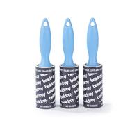 Beldray Rodillos de Pelusa Manuales - Paquete de 3, Extra Adhesivos, Elimina el Polvo, la Pelusa, el Pelo de Mascotas, Mangos Resistentes, Ganchos para Colgar, 60 Hojas por Rollo