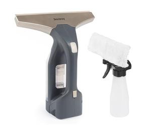 Beldray Ventana sin cable Vacuum Plus - Handheld & Rechargeable Vac for Streak Free Windows, Mirrors & Glass Cleaning, 100 ml Removable Water Tank, Includes Spray Bottle & Wipe Pad, Titanium, BEL01985