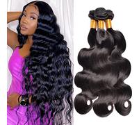 Bele Pelo humano de la onda del cuerpo de 3 paquetes 18 20 22 pulgadas extensiones brasileñas del pelo de la onda del cuerpo de 12A para las mujeres el color natural se puede teñir
