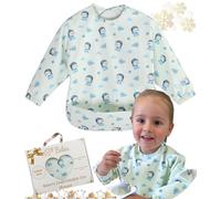 Belea Babero Impermeable Manga Larga Bebe BLW Ajustable de 6 a 36 Meses Baberos Bebé Impermeables Alimentacion Complementaria Babete Impermeável Libre de BPA Regalo Original Bebé Niño 1 Año 2 Años