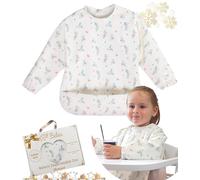 Belea Babero Impermeable Manga Larga Bebe BLW Ajustable de 6 a 36 Meses Baberos Bebé Impermeables Alimentacion Complementaria Babete Impermeável Libre de BPA Regalo Original Bebé Niña 1 Año 2 Años