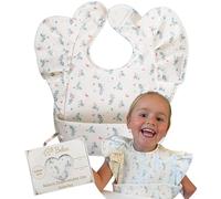 BELEA Baberos Bebe Impermeables BLW sin Mangas con Volantes Ajustable de 6 Meses a 5 Años Bolsillo Recogemigas Babete Impermeável Bebe Waterproof Sin BPA Lavable Regalo Babyshower Cumpleaños Bebé Niña